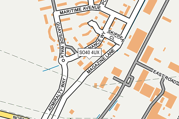 SO40 4UX map - OS OpenMap – Local (Ordnance Survey)