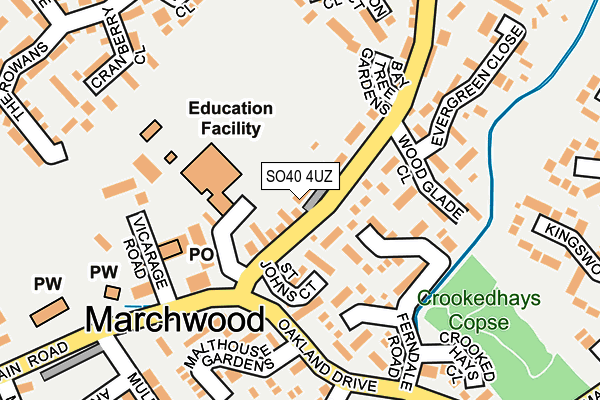 SO40 4UZ map - OS OpenMap – Local (Ordnance Survey)
