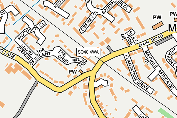 SO40 4WA map - OS OpenMap – Local (Ordnance Survey)