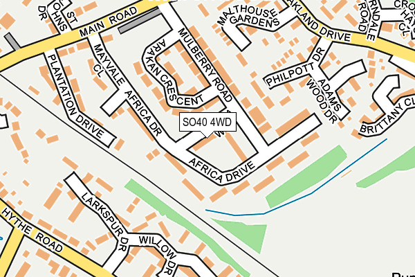 SO40 4WD map - OS OpenMap – Local (Ordnance Survey)