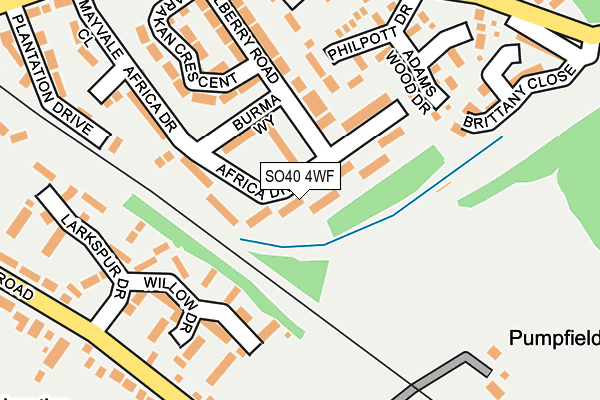 SO40 4WF map - OS OpenMap – Local (Ordnance Survey)
