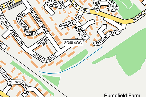 SO40 4WG map - OS OpenMap – Local (Ordnance Survey)