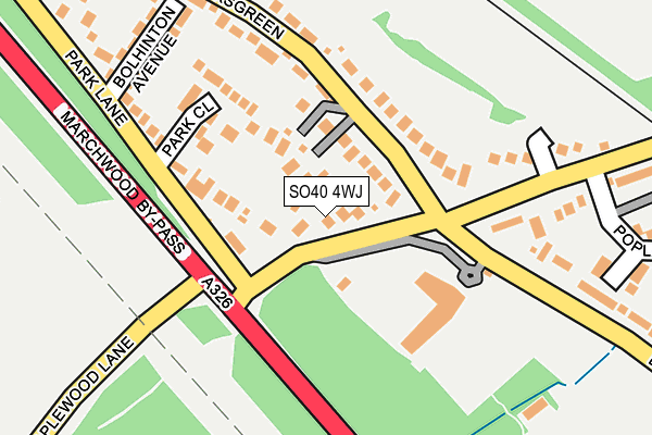 SO40 4WJ map - OS OpenMap – Local (Ordnance Survey)