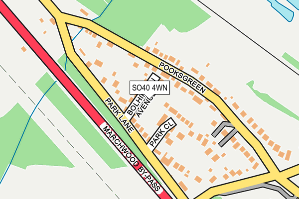 SO40 4WN map - OS OpenMap – Local (Ordnance Survey)
