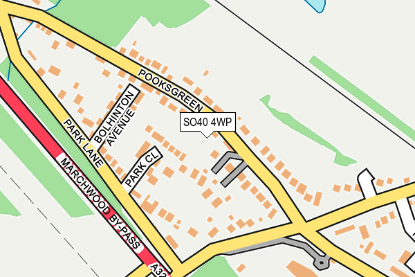 SO40 4WP map - OS OpenMap – Local (Ordnance Survey)