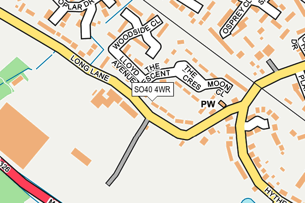 SO40 4WR map - OS OpenMap – Local (Ordnance Survey)