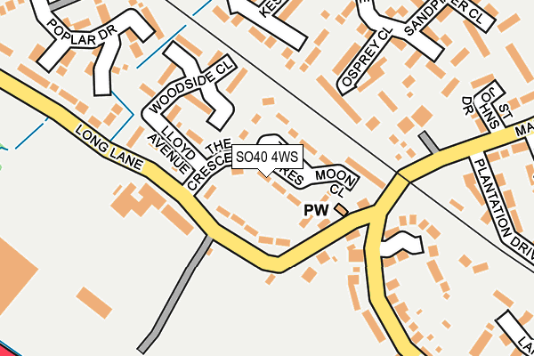 SO40 4WS map - OS OpenMap – Local (Ordnance Survey)