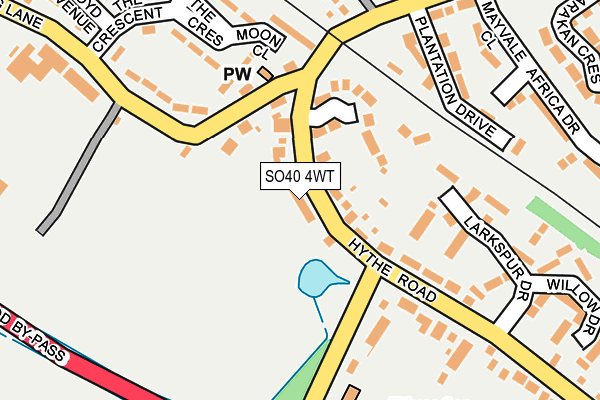 SO40 4WT map - OS OpenMap – Local (Ordnance Survey)