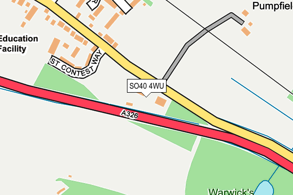 SO40 4WU map - OS OpenMap – Local (Ordnance Survey)