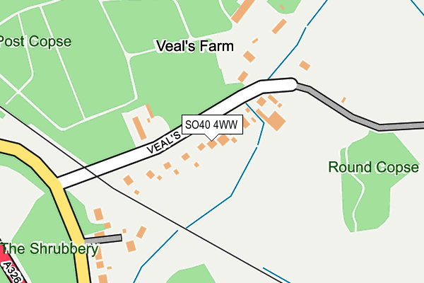 SO40 4WW map - OS OpenMap – Local (Ordnance Survey)