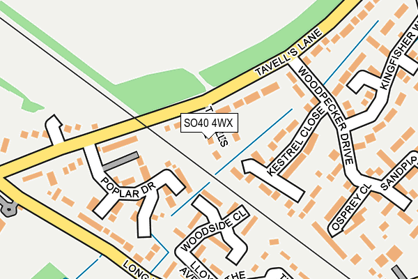 SO40 4WX map - OS OpenMap – Local (Ordnance Survey)