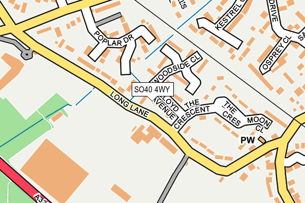 SO40 4WY map - OS OpenMap – Local (Ordnance Survey)