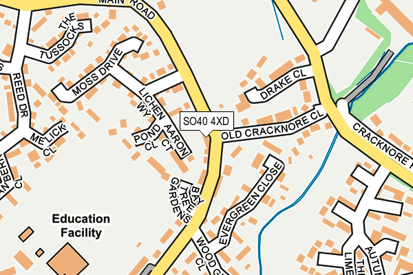 SO40 4XD map - OS OpenMap – Local (Ordnance Survey)