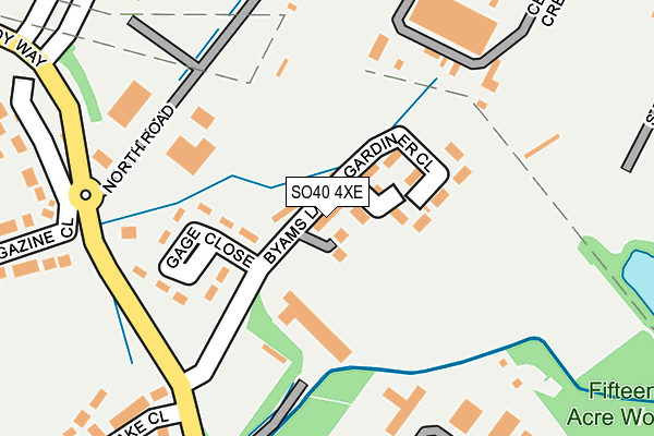 SO40 4XE map - OS OpenMap – Local (Ordnance Survey)