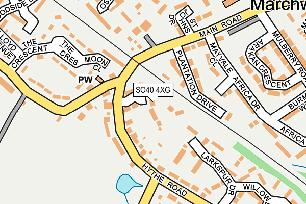 SO40 4XG map - OS OpenMap – Local (Ordnance Survey)