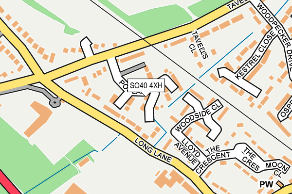 SO40 4XH map - OS OpenMap – Local (Ordnance Survey)