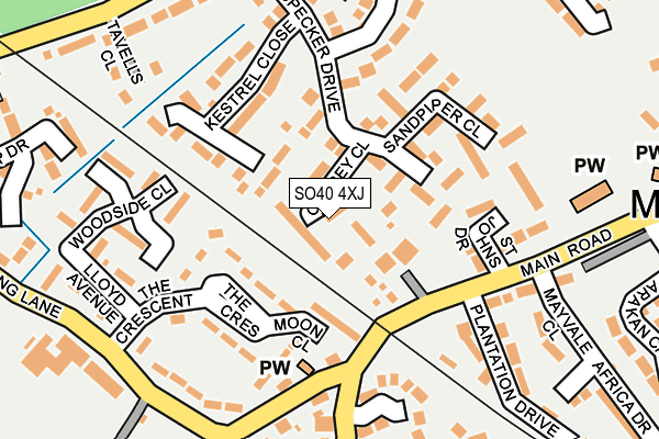 SO40 4XJ map - OS OpenMap – Local (Ordnance Survey)