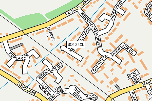 SO40 4XL map - OS OpenMap – Local (Ordnance Survey)