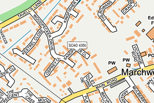 SO40 4XN map - OS OpenMap – Local (Ordnance Survey)