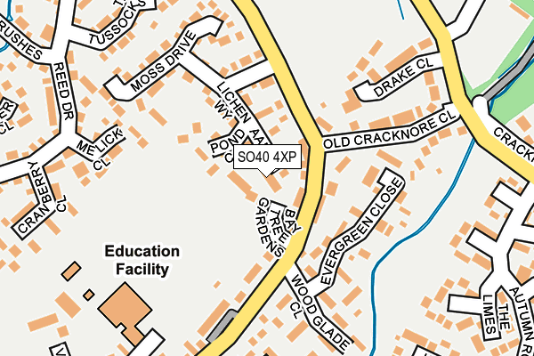 SO40 4XP map - OS OpenMap – Local (Ordnance Survey)