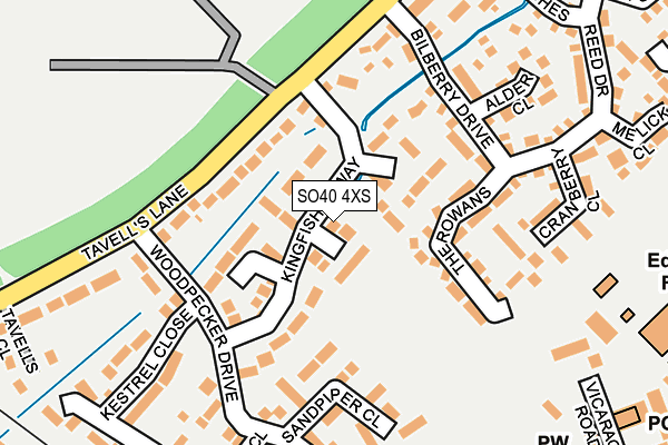 SO40 4XS map - OS OpenMap – Local (Ordnance Survey)