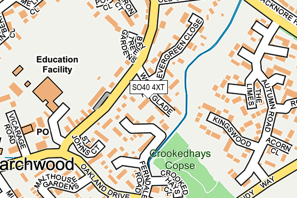 SO40 4XT map - OS OpenMap – Local (Ordnance Survey)