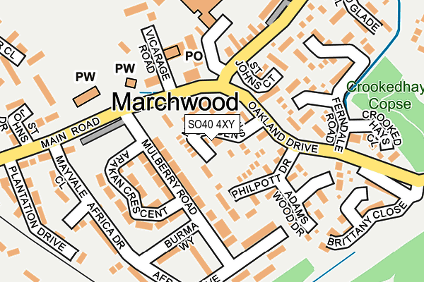 SO40 4XY map - OS OpenMap – Local (Ordnance Survey)