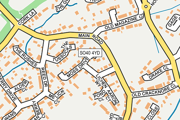 SO40 4YD map - OS OpenMap – Local (Ordnance Survey)