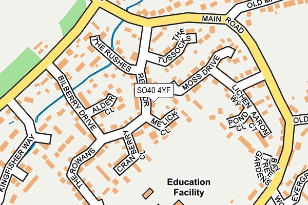 SO40 4YF map - OS OpenMap – Local (Ordnance Survey)