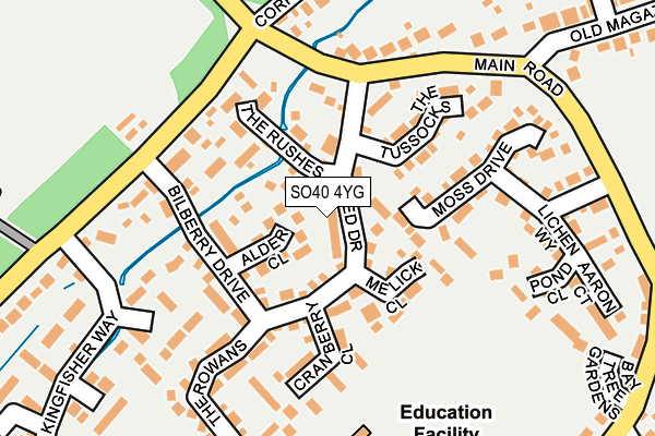SO40 4YG map - OS OpenMap – Local (Ordnance Survey)