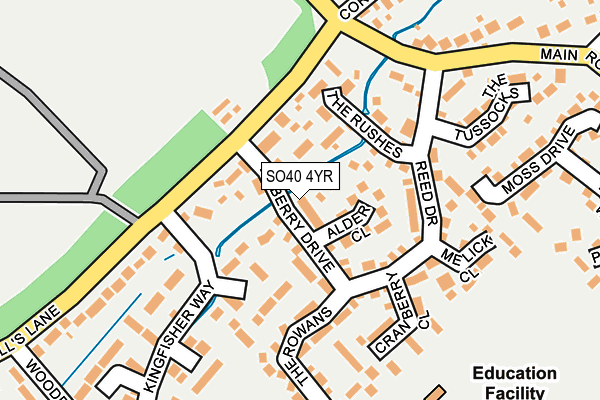 SO40 4YR map - OS OpenMap – Local (Ordnance Survey)