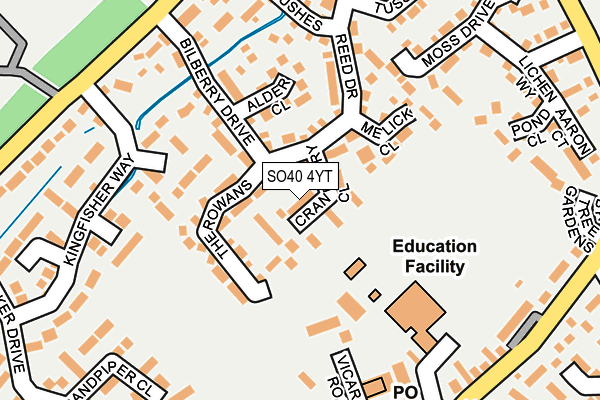 SO40 4YT map - OS OpenMap – Local (Ordnance Survey)