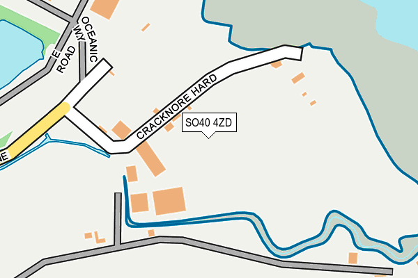 SO40 4ZD map - OS OpenMap – Local (Ordnance Survey)