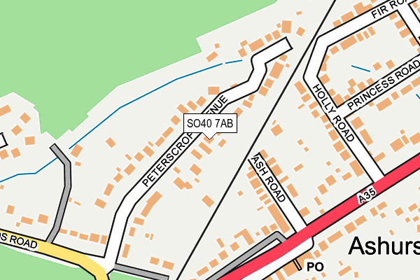 SO40 7AB map - OS OpenMap – Local (Ordnance Survey)