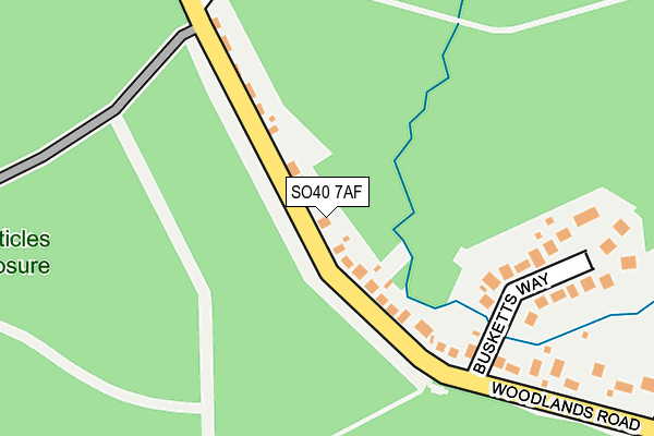 SO40 7AF map - OS OpenMap – Local (Ordnance Survey)