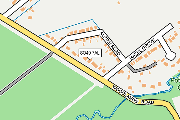 SO40 7AL map - OS OpenMap – Local (Ordnance Survey)