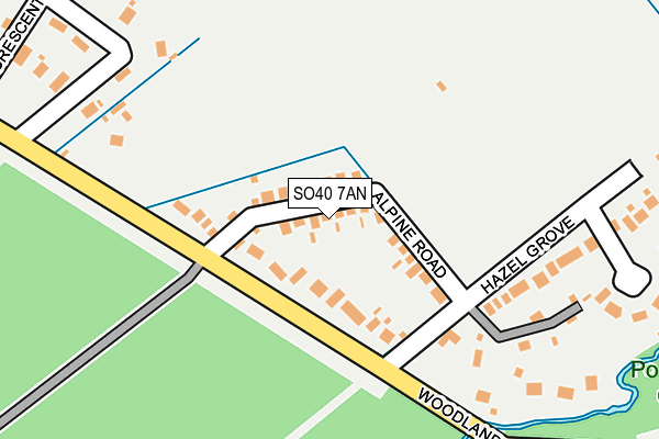 SO40 7AN map - OS OpenMap – Local (Ordnance Survey)
