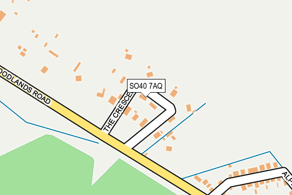 SO40 7AQ map - OS OpenMap – Local (Ordnance Survey)