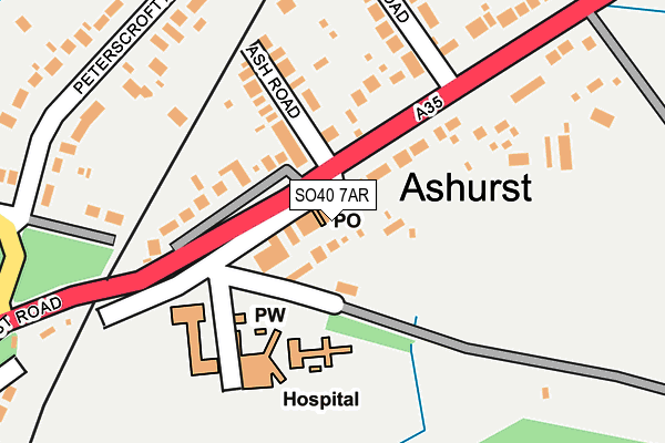 Map of ASHURST CATERING EVENTS LIMITED at local scale