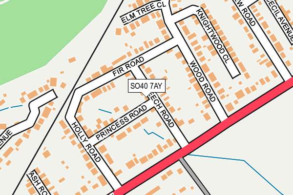 SO40 7AY map - OS OpenMap – Local (Ordnance Survey)