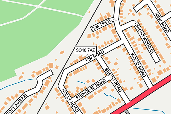 SO40 7AZ map - OS OpenMap – Local (Ordnance Survey)