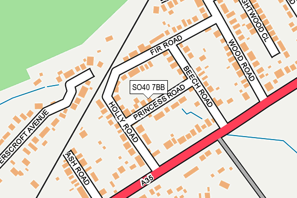 SO40 7BB map - OS OpenMap – Local (Ordnance Survey)