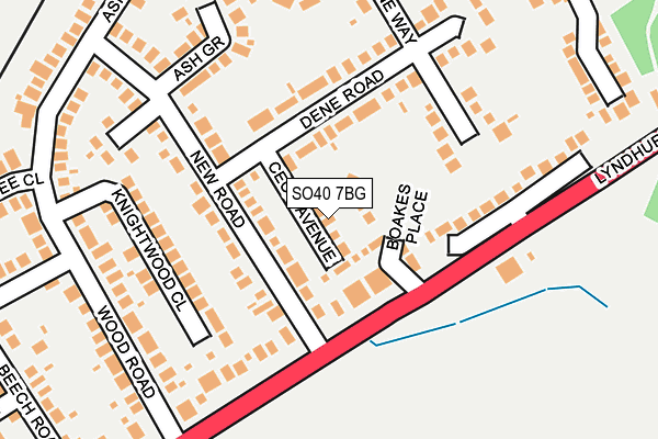 SO40 7BG map - OS OpenMap – Local (Ordnance Survey)