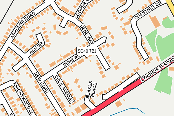 SO40 7BJ map - OS OpenMap – Local (Ordnance Survey)