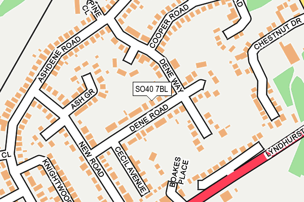 SO40 7BL map - OS OpenMap – Local (Ordnance Survey)