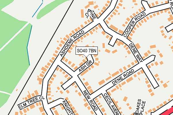 SO40 7BN map - OS OpenMap – Local (Ordnance Survey)