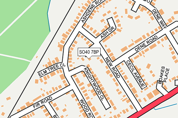 SO40 7BP map - OS OpenMap – Local (Ordnance Survey)