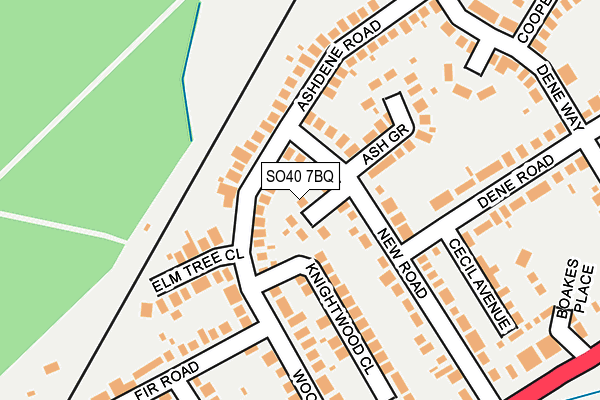 SO40 7BQ map - OS OpenMap – Local (Ordnance Survey)