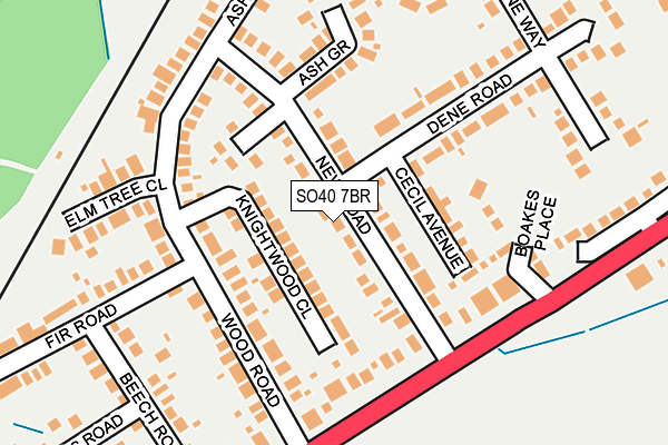 SO40 7BR map - OS OpenMap – Local (Ordnance Survey)