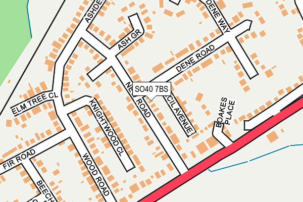 SO40 7BS map - OS OpenMap – Local (Ordnance Survey)